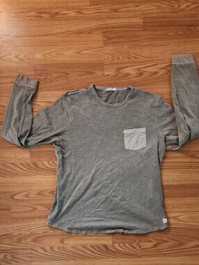Marine Layer Men's Taupe - Lightweight Cotton Shirt Sz L